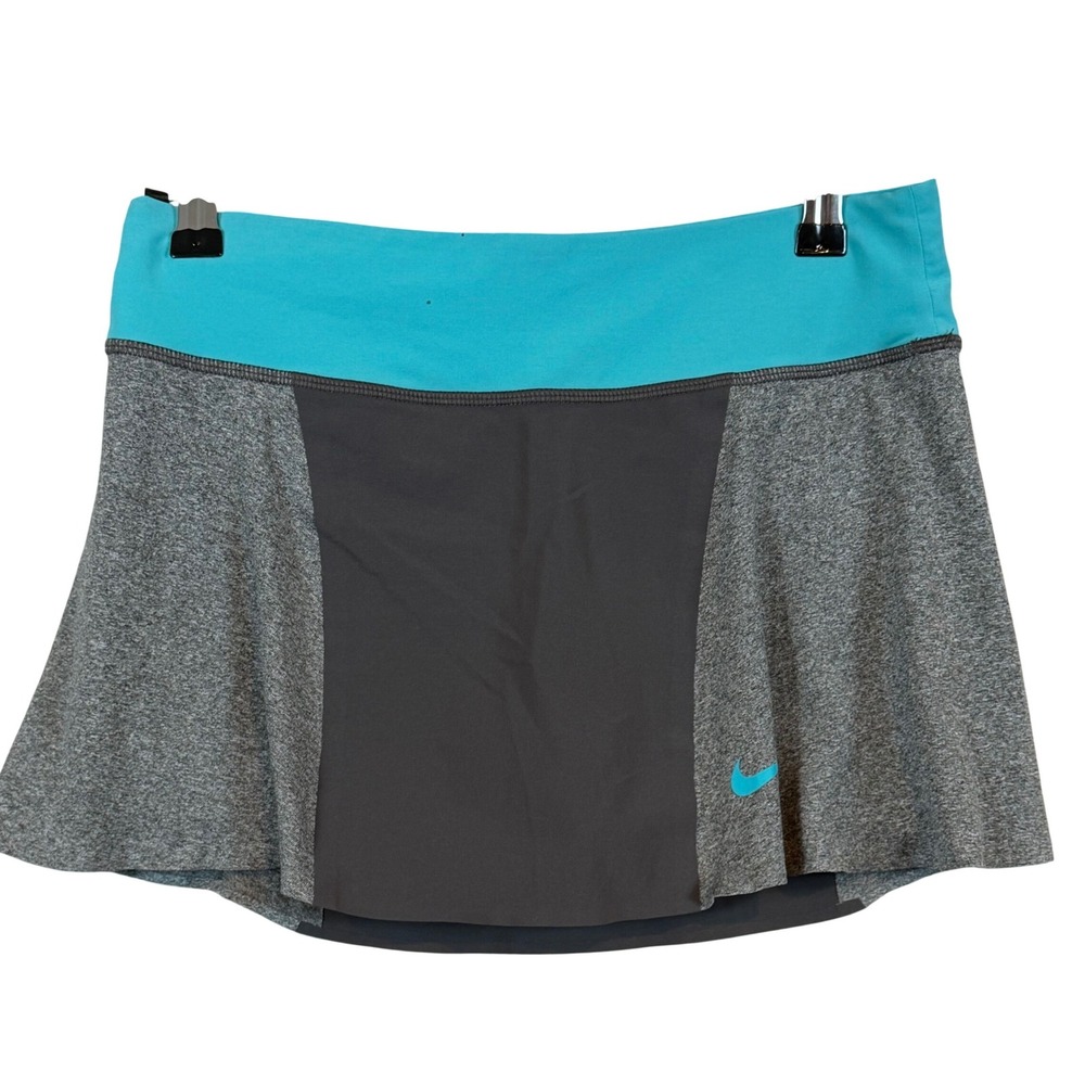 Nike Dri-FIT Womens XS Tennis Skort Grey Colorblock Athletic Golf Skirt Tennis